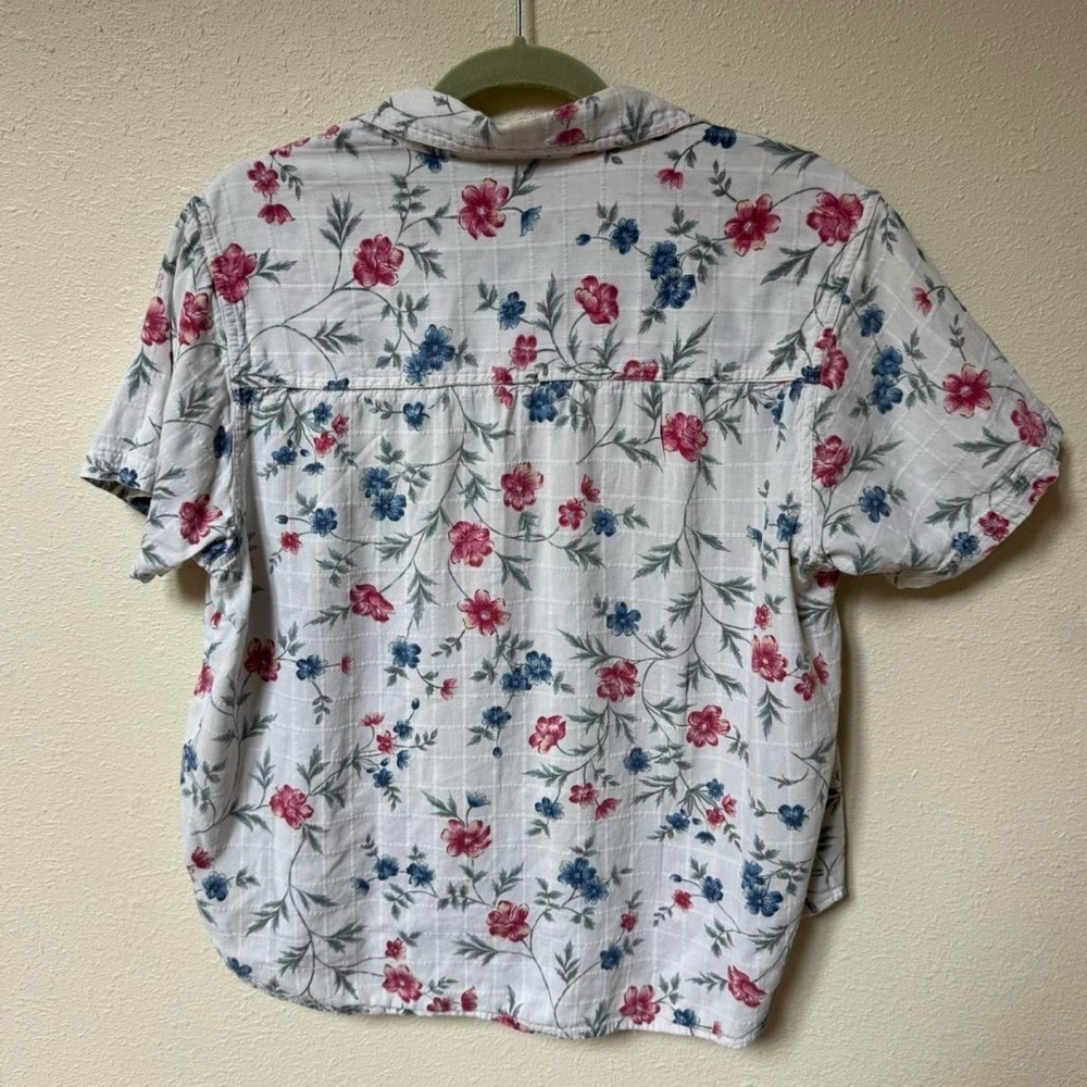 True vintage floral button up short sleeve shirt - Picture 3 of 8